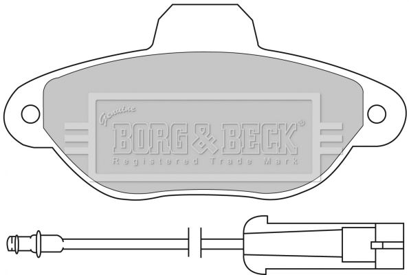 BORG & BECK Piduriklotsi komplekt,ketaspidur BBP1059